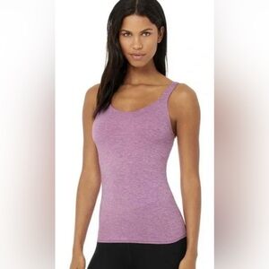 ALO Yoga Alosoft Complete Tank in Electric Violet Heather XS